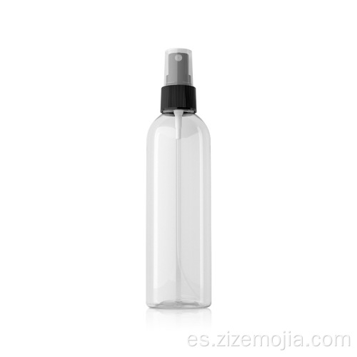 Botella de spray de plástico de cilindro cosmético de 200 ml